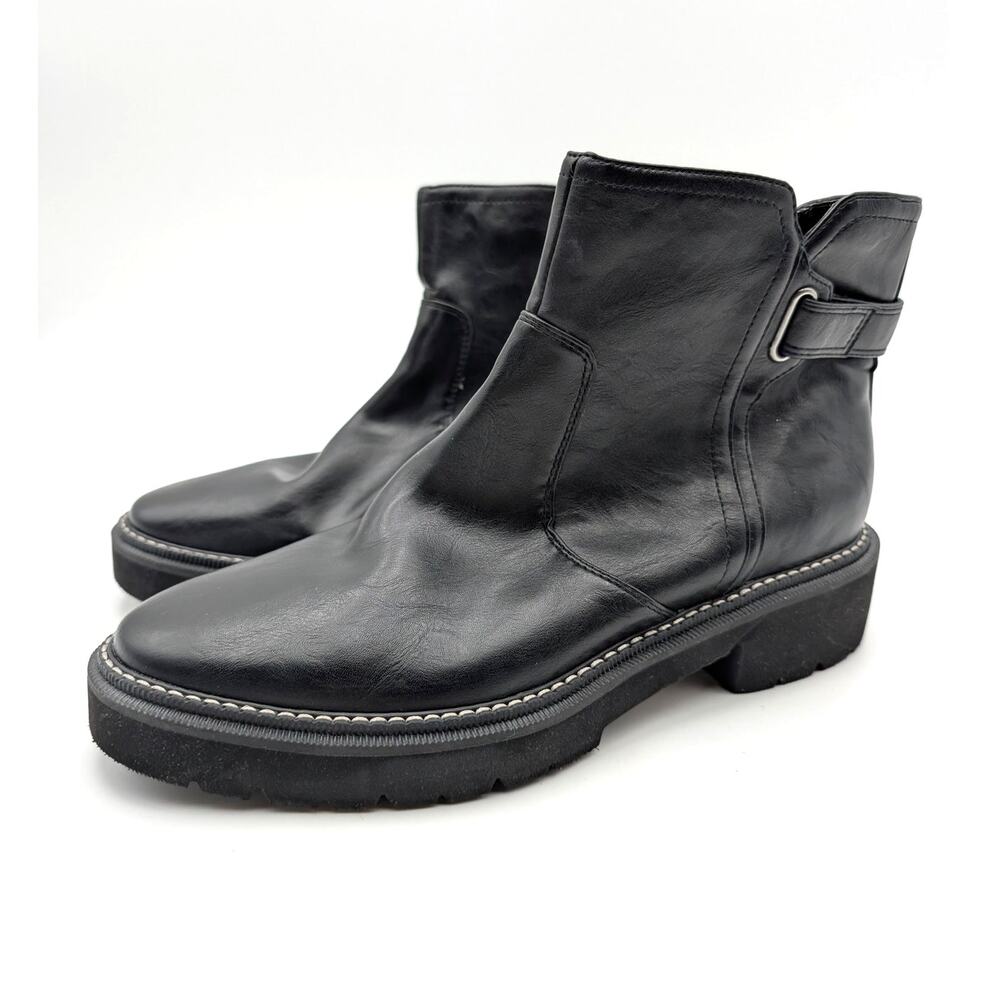 Naturalizer Rue Block Heel Ankle Boots Women's Black Size US8.5M EU39